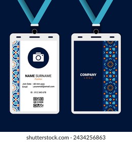 Islamic Ornament ID Card Design for Business or Company