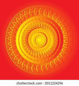 Ornamento islámico Mandala Color del degradado árabe para Eid Mubarrak o Adha y Ramadán