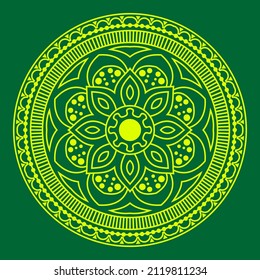 Islamische Ornament oder Mandala mit Blumenmustern, Vektorsymbol