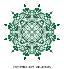 Ornamento islámico o mandala con patrones florales señal simple vectorial