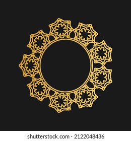 Islamic ornament.  Ornate element for design place for text, wedding invitations and greeting cards.