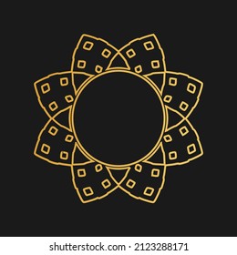 Islamic ornament.  Ornate element for design place for text, wedding invitations and greeting cards.