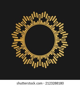 Islamic ornament.  Ornate element for design place for text, wedding invitations and greeting cards.