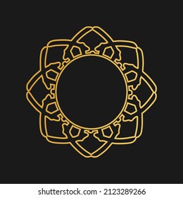 Islamic ornament.  Ornate element for design place for text, wedding invitations and greeting cards.