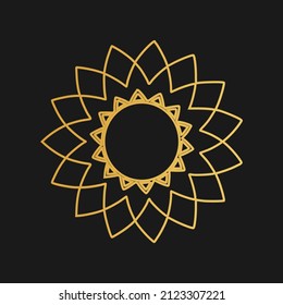 Islamic ornament.  Ornate element for design place for text, wedding invitations and greeting cards.
