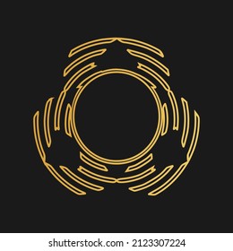 Islamic ornament.  Ornate element for design place for text, wedding invitations and greeting cards.