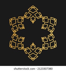 Islamic ornament.  Ornate element for design place for text, wedding invitations and greeting cards.