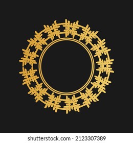 Islamic ornament.  Ornate element for design place for text, wedding invitations and greeting cards.