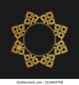 Islamic ornament.  Ornate element for design place for text, wedding invitations and greeting cards.