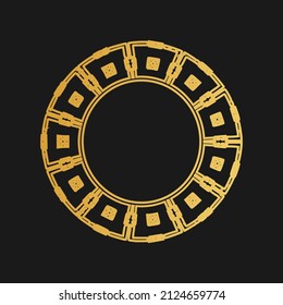 Islamic ornament.  Ornate element for design place for text, wedding invitations and greeting cards.