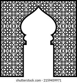 Islamic ornament pattern design for laser cutting and decorative panel