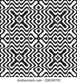 Islamic ornament pattern, seamless arabian vector background black and white