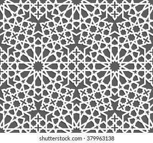 Islamic ornament pattern. Seamless vector geometric background in arabian style