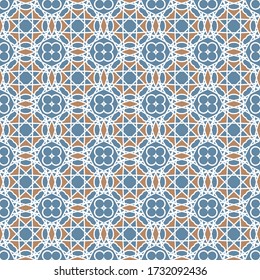 Islamic ornament pattern seamless vintage tiles, Traditional ornate tiles. ideal for greeting card banner or wallpaper and background design.