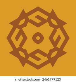 Islamic ornament pattern vector design. brown or yellow.