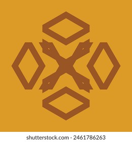 Islamic ornament pattern vector design. brown or yellow.