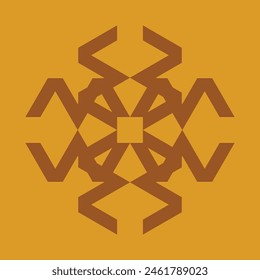 Islamic ornament pattern vector design. brown or yellow.