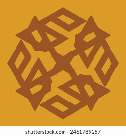 Islamic ornament pattern vector design. brown or yellow.