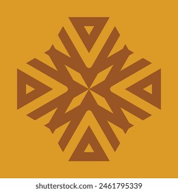 Islamic ornament pattern vector design. brown or yellow.