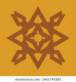 Islamic ornament pattern vector design. brown or yellow.
