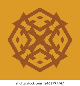 Islamic ornament pattern vector design. brown or yellow.