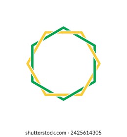 Islamisches Ornament-Symbol und Ikone-Vektor-flaches Design