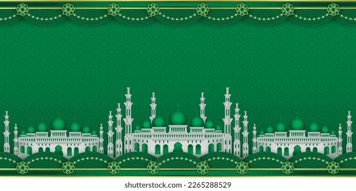 Islamic ornament template for background, banner, poster, cover design, social media feed, stories. Ramadan Kareem and eid mubarak 2023 concept