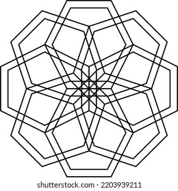 Islamic ornament. Vector design illustration. Abstract black motif suitable for islamic themes. Abstract black pattern.