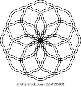 Islamic ornament. Vector design illustration. Abstract black motif suitable for islamic themes. Abstract black pattern