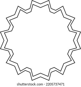 Islamic ornament. Vector design illustration. Abstract black motif suitable for islamic themes. Abstract black pattern