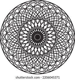 Islamic ornament. Vector design illustration. Abstract black motif suitable for islamic themes. Abstract black pattern