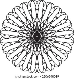 Islamic ornament. Vector design illustration. Abstract black motif suitable for islamic themes. Abstract black pattern