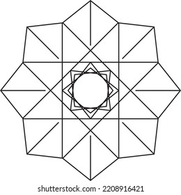 Islamic ornament. Vector design illustration. Abstract black motif suitable for islamic themes. Abstract black pattern
