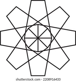 Islamic ornament. Vector design illustration. Abstract black motif suitable for islamic themes. Abstract black pattern