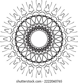 Islamic ornament. Vector design illustration. Abstract black motif suitable for islamic themes. Abstract black pattern.