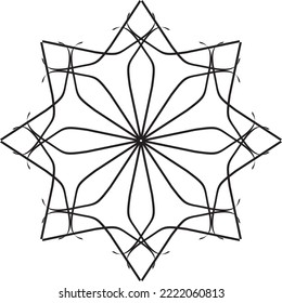 Islamic ornament. Vector design illustration. Abstract black motif suitable for islamic themes. Abstract black pattern.