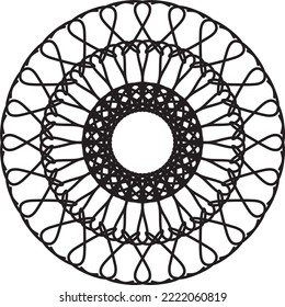 Islamische Ornamente. Vektordesign-Illustration. Abstraktes schwarzes Motiv, geeignet für islamische Themen. Abstraktes schwarzes Muster.