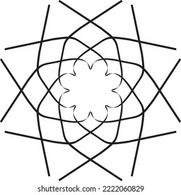 Islamic ornament. Vector design illustration. Abstract black motif suitable for islamic themes. Abstract black pattern.