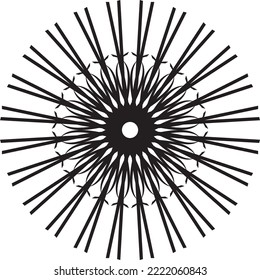 Ornamento islámico. Ilustración de diseño de vectores. Resumen de motivos negros adecuados para temas islámicos. Resumen del patrón negro.