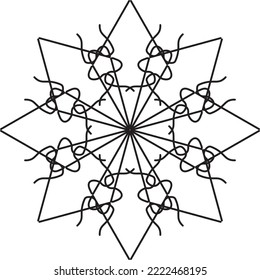 Islamic ornament. Vector design illustration. Abstract black motif suitable for islamic themes. Abstract black pattern.