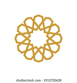 Islamic Ornament - Vector Flat Design Illustration : Suitable for Islamic Theme and Other Graphic Related Assets.