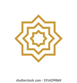 Islamic Ornament - Vector Flat Design Illustration : Suitable for Islamic Theme and Other Graphic Related Assets.