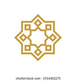 Islamic Ornament - Vector Flat Design Illustration : Suitable for Islamic Theme and Other Graphic Related Assets.