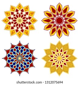 islamic ornament vector with geometric style, oriental symbol moroccan apttern