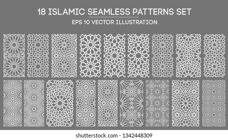 Islamic ornament vector , persian motiff . 3d ramadan islamic round pattern elements . Geometric circular ornamental arabic symbol vector EPS 10