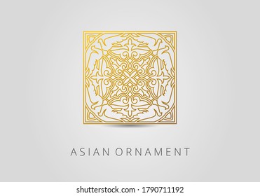 Islamic ornament vector, persian motiff. Asian floral designs. Abstract Asian elements of the national pattern of the ancient nomads of the Kazakhs, Kyrgyz, Mongols, Tatars, Uzbeks, Tajiks and others.