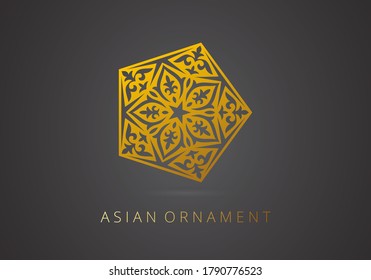 Islamic ornament vector, persian motiff. Asian floral designs. Abstract Asian elements of the national pattern of the ancient nomads of the Kazakhs, Kyrgyz, Mongols, Tatars, Uzbeks, Tajiks and other