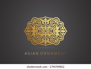 Islamic ornament vector, persian motiff. Asian floral designs. Abstract Asian elements of the national pattern of the ancient nomads of the Kazakhs, Kyrgyz, Mongols, Tatars, Uzbeks, Tajiks and other