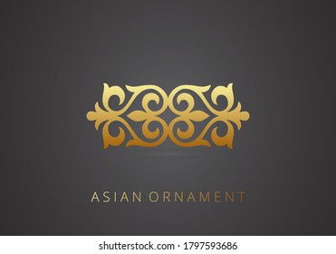 Islamic ornament vector, persian motiff. Asian floral designs. Abstract Asian elements of the national pattern of the ancient nomads of the Kazakhs, Kyrgyz, Mongols, Tatars, Uzbeks, Tajiks and other