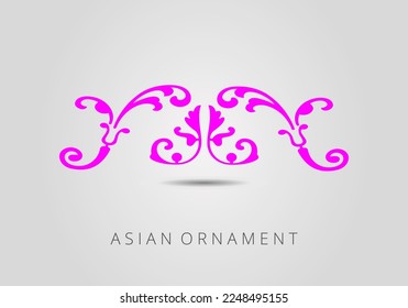 Vector de ornamento islámico, motivo persa. Diseños florales asiáticos. Resumen de elementos asiáticos del patrón nacional de los antiguos nómadas de kazajos, kirguisos, mongoles, tártaros, uzbekos, tayikos y otros